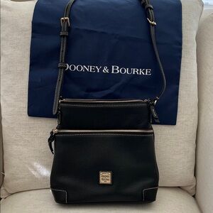 Dooney & Bourke Black Leather convertible Crossbody bag